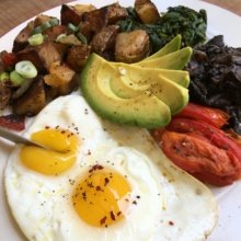 Gluten-free eggs and avocado from Coco & Cru